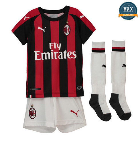 Maillot Milan AC Domicile 2018/19 Enfant Rouge/Noir