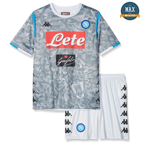 Maillot Naples Third 2018/19 Enfant GrisBlanc