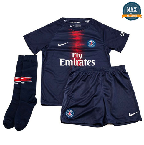 Maillot PSG Domicile 2018/19 Enfant Bleu Marine