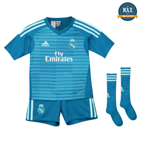 Maillot Real Madrid Exterieur 2018/19 Gardien de but Enfant Bleu