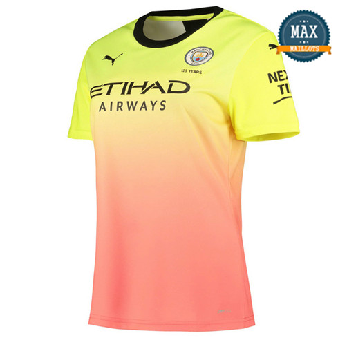 Maillot Manchester City Femmes Third 2019/20 Jaune/Rose