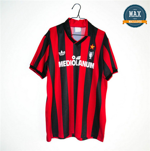 Maillot Retro 1990-91 AC Milan Domicile