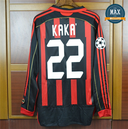 Maillot Retro 2006-07 AC Milan Manche Longue Domicile (22 KAKA)