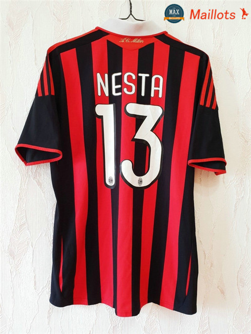 Maillot Retro 2009-10 AC Milan Domicile (13 Nesta)