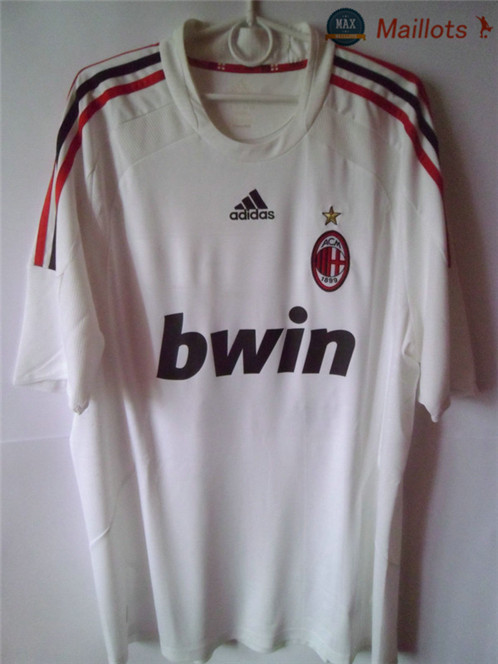 Maillot Retro 2008-09 AC Milan Exterieur Blanc