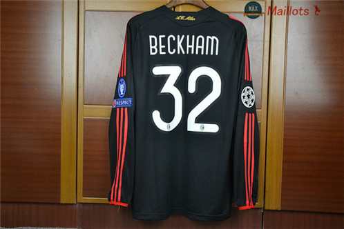 Maillot Retro 2009-10 AC Milan Manche Longue Third (32 Beckham)