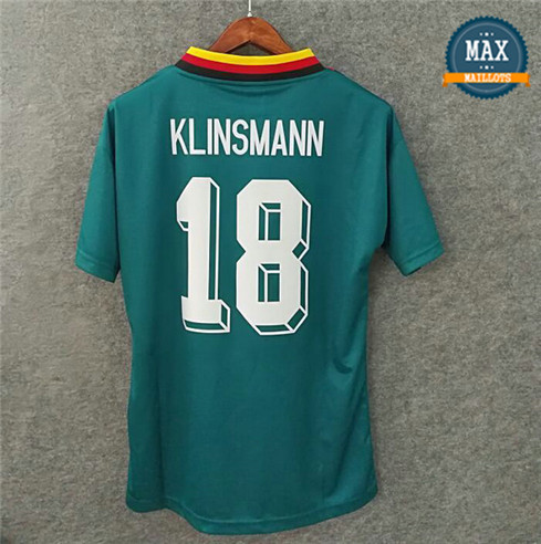 Maillot Retro 1994 Allemagne Exterieur Vert (18 KLINSMANN)