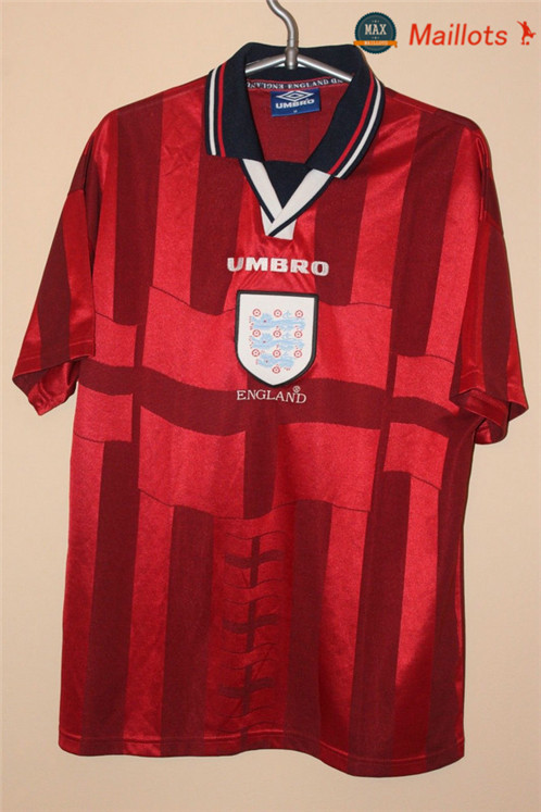 Maillot Retro 1998 Coupe du Monde Angleterre Exterieur Rouge