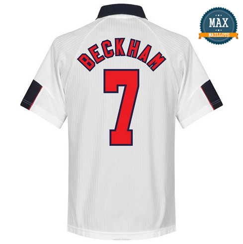 Maillot Retro 1998 Coupe du Monde Angleterre Domicile (7 BECKHAM)