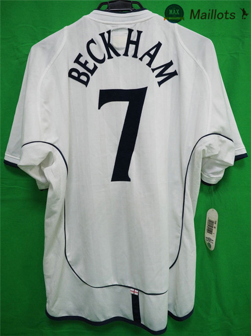 Maillot Retro 2002 Coupe du Monde Angleterre Domicile (7 Beckham)