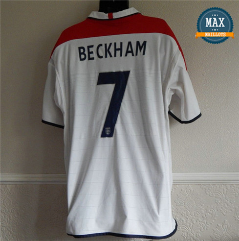 Maillot Retro 2004 Coupe du Monde Angleterre Domicile (7 BECKHAM)