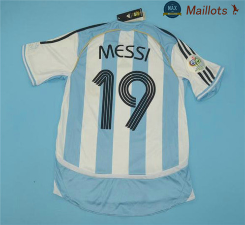 Maillot Retro 2006 Argentina Domicile (19 Messi)