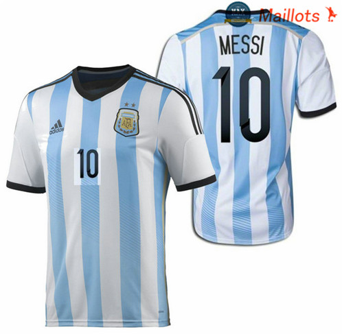 Maillot Retro 2014 Argentina Domicile (10 MESSI)