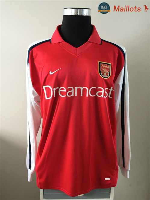 Maillot Retro 2000-2002 Arsenal Manche Longue Domicile