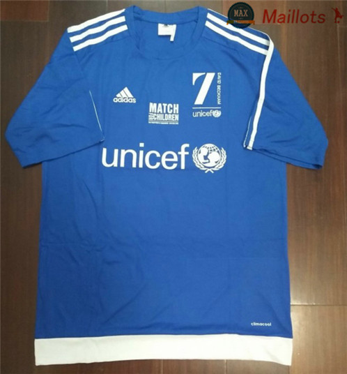 Maillot Retro 2015 Beckham charity event Bleu (7 Beckham)