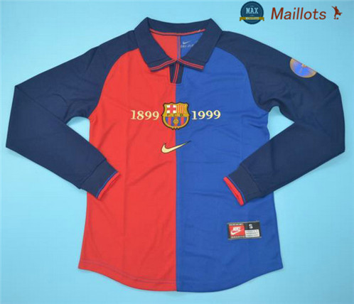 Maillot Retro 1998-99 Barcelone Manche Longue Domicile