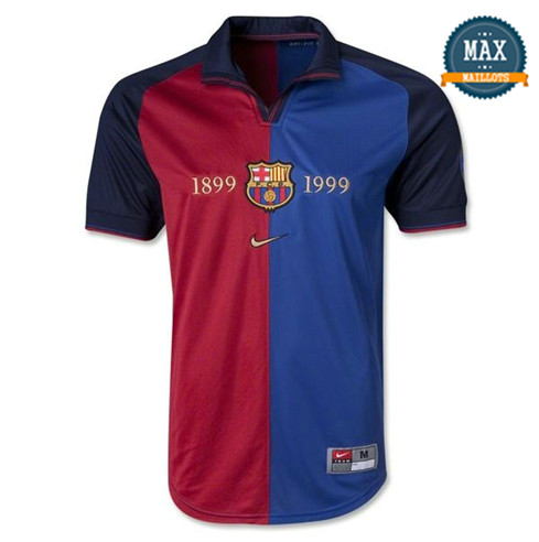 Maillot Retro 1899-99 Barcelone Commemoratif Rouge Bleu