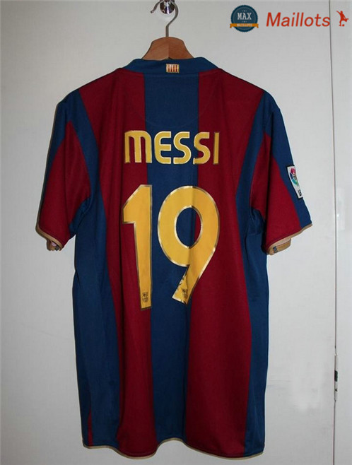 Maillot Retro 2007-2008 Barcelone Domicile (19 Messi)