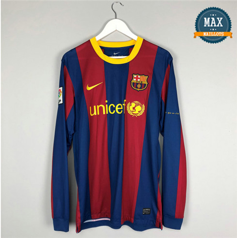 Maillot Retro 2010-11 Barcelone Manche Longue Domicile