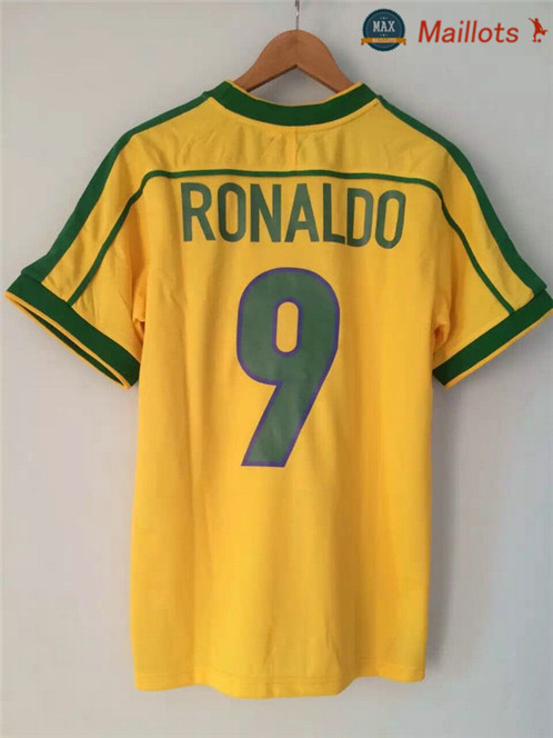 Maillot Retro 1998 Bresil Domicile (9 RONALDO)