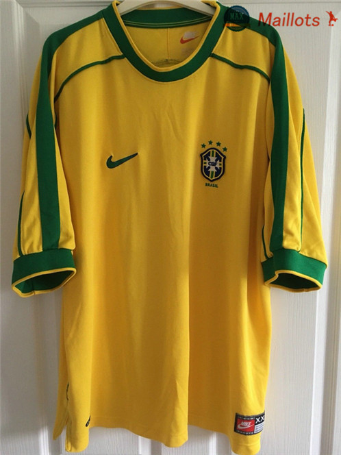 Maillot Retro 1998 Coupe du Monde final Bresil Domicile