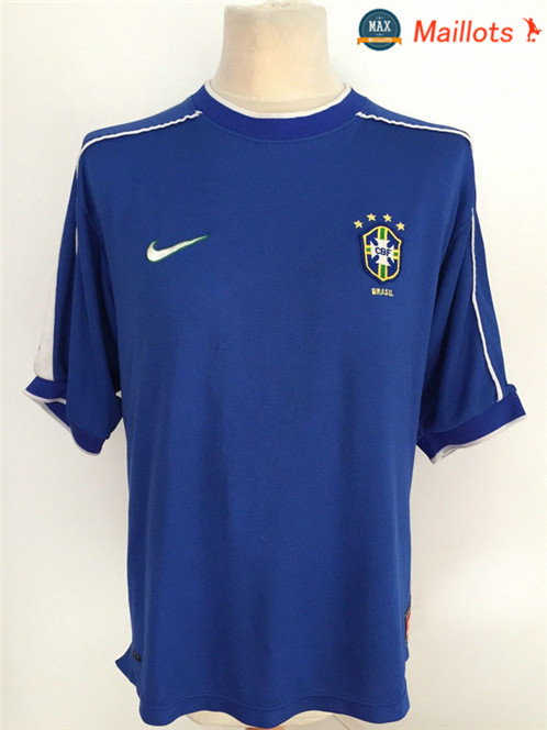 Maillot Retro 1998 Coupe du Monde Bresil Exterieur Bleu