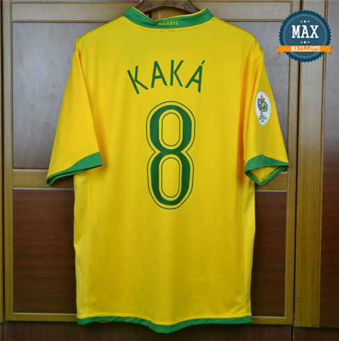 Maillot Retro 2006 Coupe du Monde Bresil Domicile (8 Kaka)