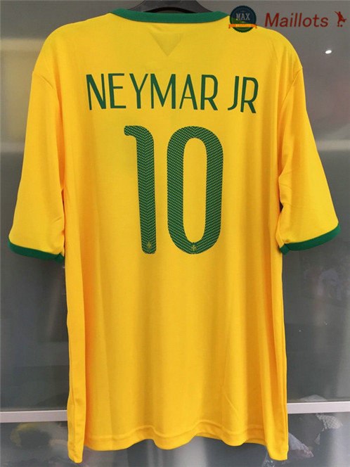 Maillot Retro 2014 Coupe du Monde Bresil Domicile (10 Neymar)