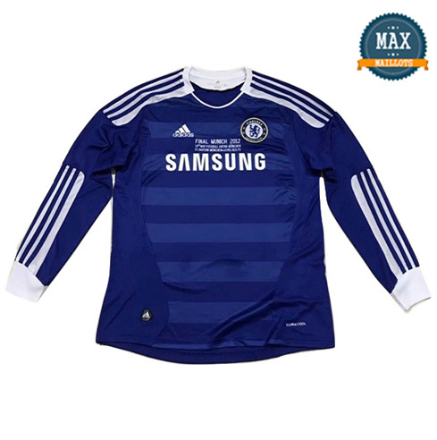 Maillot Retro 2011-2012#Chelsea Manche Longue Bleu