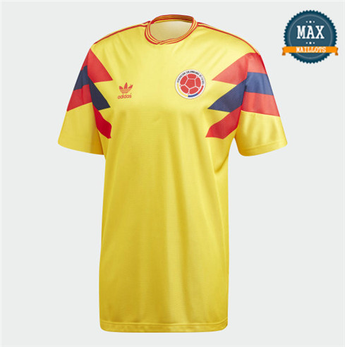 Maillot Retro 1990 Coupe du Monde Colombie Jaune