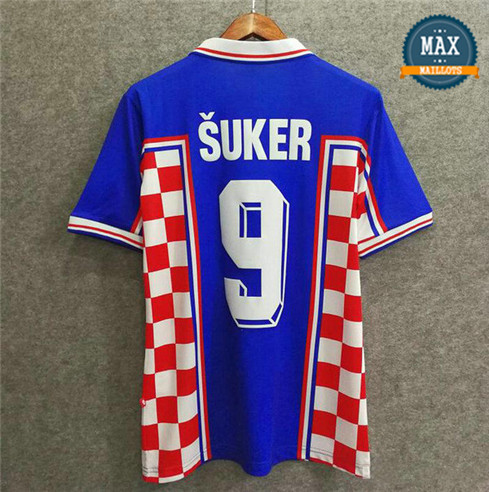 Maillot Retro 1998 Coupe du Monde Croatie Exterieur (9 SUKER)