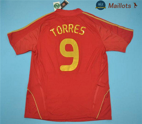 Maillot Retro 2008 Espagne Domicile (9 Torres)