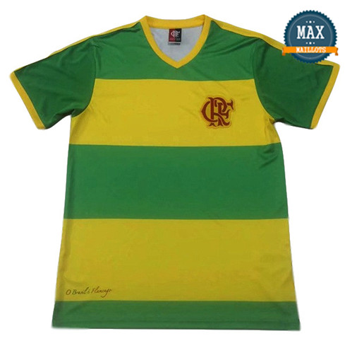 Maillot Retro 2004#Flamenco Vert/Jaune