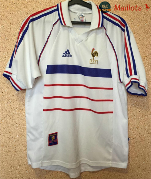 Maillot Retro 1998-99 france Exterieur Blanc