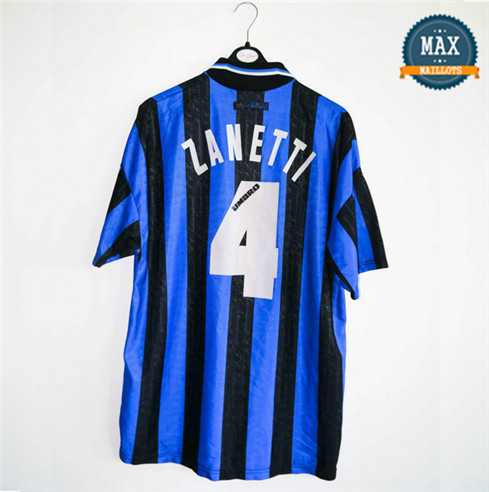 Maillot Retro 1997-98 Inter Milan Domicile (4 Zanetti)