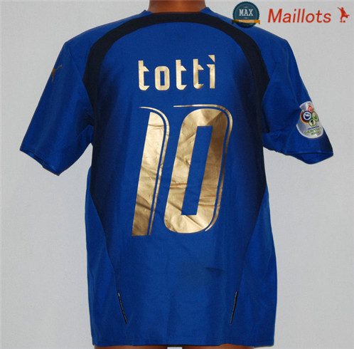 Maillot Retro 2006 Coupe du Monde Italie Domicile (10 Totti)