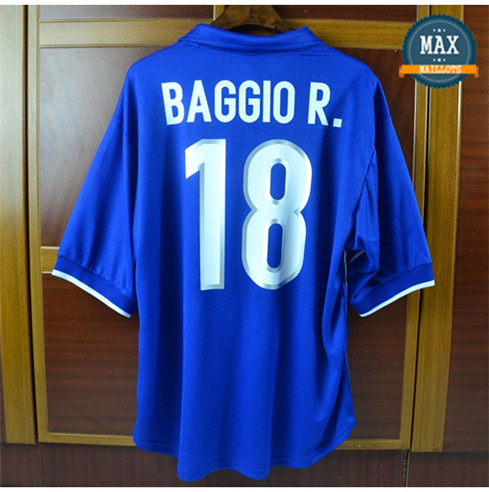 Maillot Retro 1998 Italie Domicile (18 Baggio R)