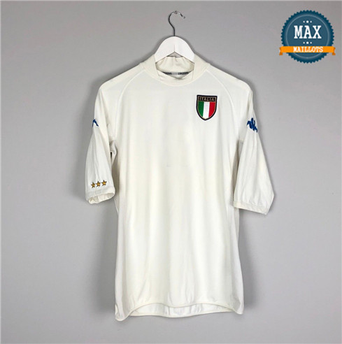 Maillot Retro 2002 Coupe du Monde Italie Exterieur Blanc