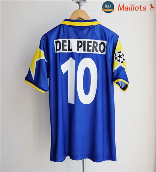 Maillot Retro 1995-96 Champions League Final Juventus Exterieur Bleu (10 Del Piero)
