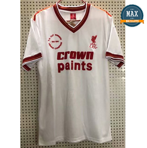 Maillot Retro 1985-1986#Liverpool Blanc