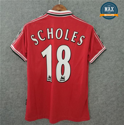 Maillot Retro 1998-99 Manchester united Domicile (18 Scholes)