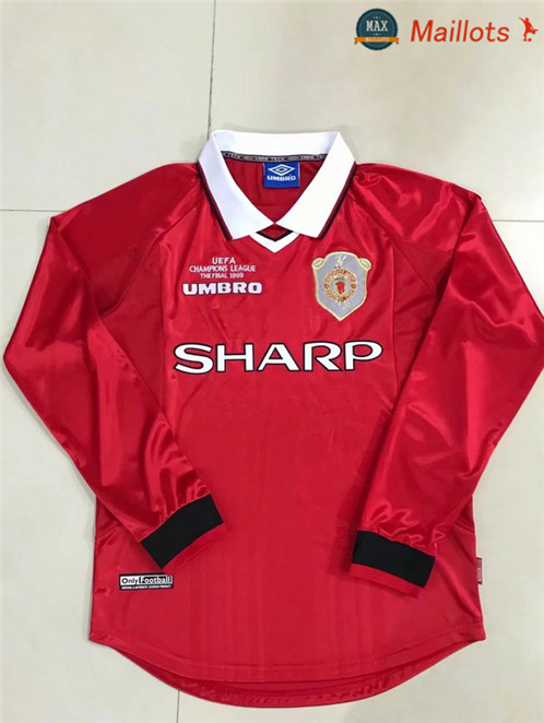 Maillot Retro 1999 Manchester United Manche Longue Domicile (UCL final)