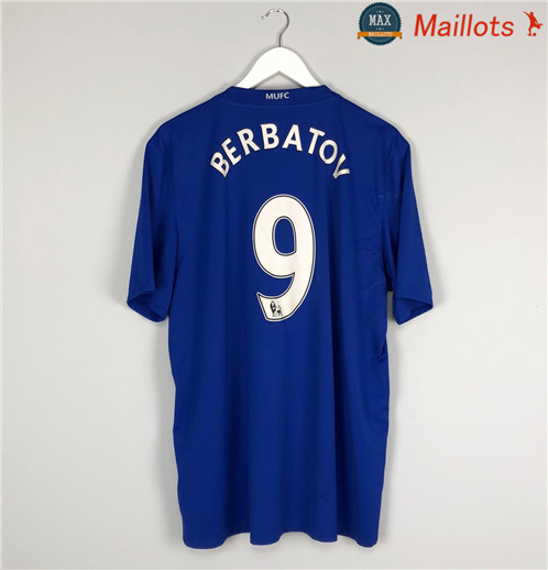 Maillot Retro 2008-09 Manchester United Exterieur Bleu (9 Dimitar Berbatov)