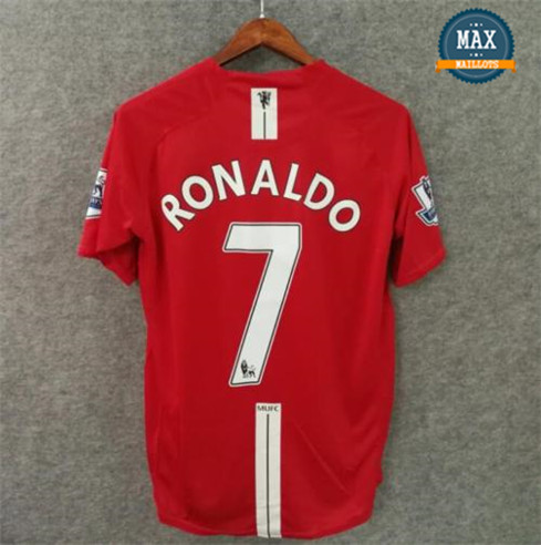 Maillot Retro 2007-08 Manchester United Domicile (7 Ronaldo)