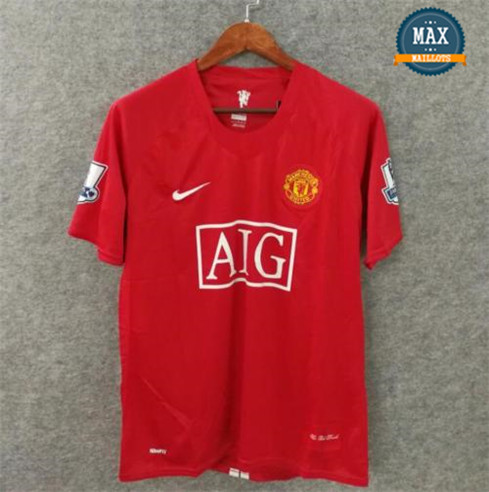 Maillot Retro 2007-08 Manchester United Domicile