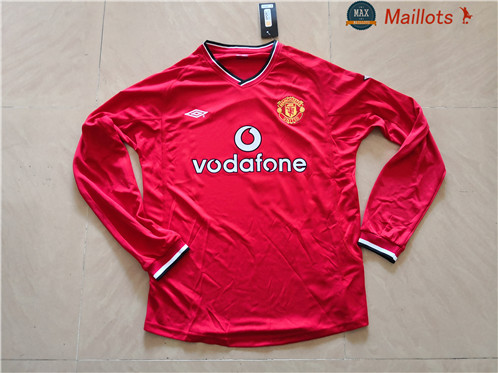 Maillot Retro 2000-01 Manchester united Manche Longue Domicile