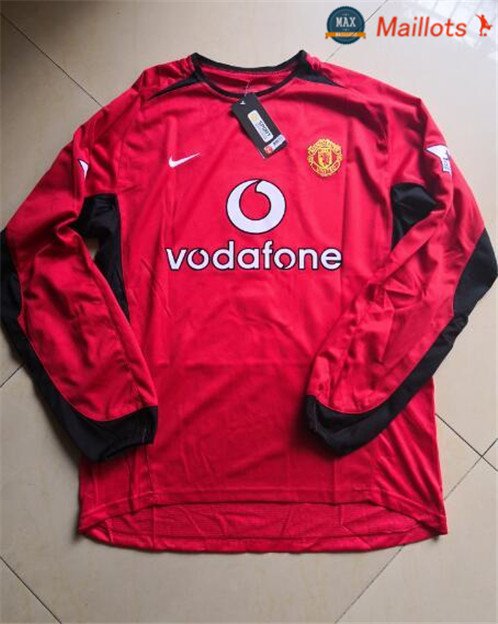 Maillot Retro 2002-03 Manchester United Manche Longue Domicile