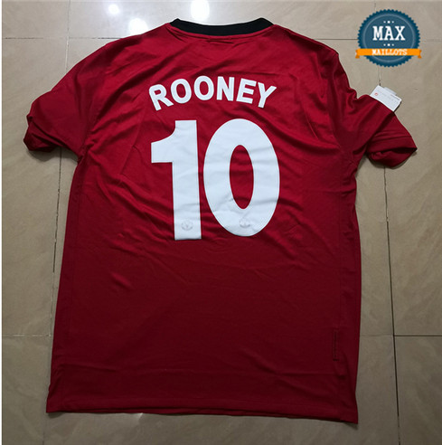 Maillot Retro 2009 UCL version Manchester United Domicile (10 Rooney)