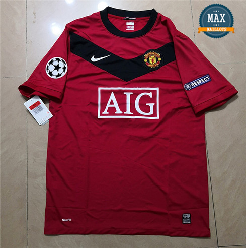 Maillot Retro 2009 UCL version Manchester United Domicile