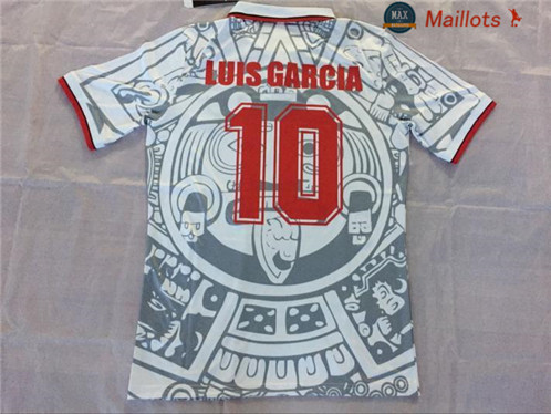 Maillot Retro 1998 Mexique Exterieur Blanc (10 Luis garcia)